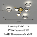 GobekUsa Elegant Multi-Head Gold LED Ceiling Lamp for Living Room & Bedroom