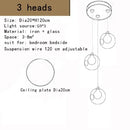 GobekUsa Bubble LED Chandelier: Modern Art Glass Ball Lighting for Home, Hotel, Hallway