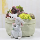 GobekUsa Bunny Succulent Planter Pot for Garden and Patio Decor