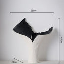 GobekUsa Black Gold Resin Handicrafts Display Vase Candlestick Home Decor