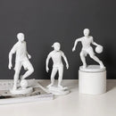 GobekUsa Abstract Sports Player Sculpture Set Grey/White Figurines Home Decor