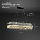 GobekUsa Crystal LED Chandelier: Luxury Living Room Pendant Light with Modern Design