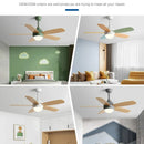 GobekUsa Kids Ceiling Fan with Light and Remote Control, 3-Speed, 5-Blade Helicopter Design