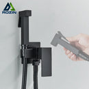 GobekUsa Black Bidet Faucet Wall Mount Shower Tap Toilet Sprayer Mixer