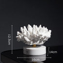 GobekUsa Coral Resin Statue Desk Decoration Modern Home Decor Ornaments