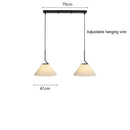 GobekUsa Cream LED Pendant Light Nordic Pleated Chandelier for Home Decoration