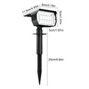 GobekUsa 20LEDs RGB Solar Landscape Spotlights: Wireless & Waterproof Solar Wall Lamp for Patio Garden
