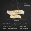 GobekUsa Crystal Chandelier Luxury LED Lighting for Living Dining Kitchen Bedroom