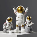 GobekUsa Astronaut Figurines: Modern Spaceman with Moon Sculpture, Perfect Gift for Man & Boyfriend
