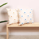GobekUsa Daisy Flora Embroidered Cushion Cover - Home Decor Yellow Blue Flowers