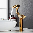 GobekUsa Black Gold Brass Bathroom Faucet Mixer Sink Tap Deck Mounted Chrome Gray