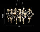 GobekUsa Crystal Chandelier: Luxury Modern Starry Ceiling Light for Living Room, Bedroom, Restaurant