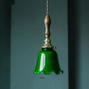 GobekUsa Green Glass LED Pendant Light for Home, Restaurant, Bar, and Loft Style Decor.