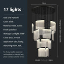 GobekUsa Acrylic LED Chandelier: Modern Light Luxury Dimmable Pendant for Living Room-Elegant Lighting Fixtures
