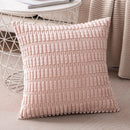 GobekUsa Corduroy Striped Pillow Cover 18x18 Inch Luxury Cushion Case for Living Room