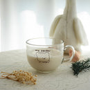 GobekUsa Bear Print Glass Coffee Mug with Handle for Home & Office
