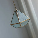 GobekUsa Blue Glass LED Pendant Light Fixture Modern Nordic Wire Hanging Lamp
