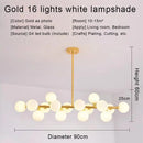 GobekUsa Gold LED Chandelier, Modern Pendant Light for Living Room, Kitchen, Bedroom, Dining Room