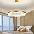 GobekUsa Gold Crystal Chandelier: Modern LED Luxury Lighting for Dining Living Bedroom
