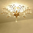 GobekUsa Crystal Tree Chandelier Ceiling Light for Bedroom with LED E14 Bulbs