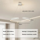 GobekUsa Circle Pendant Chandelier Dimmable LED Lights for Modern Living Room