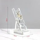 GobekUsa Crystal Staircase Statue: Golden Man Climbing Handicrafts Glass Home Decor