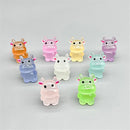 GobekUsa Fluorescence Micro Rabbit Figurine: Miniature Room Decor Ornaments