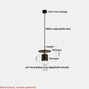 GobekUsa Black Terrazzo LED Pendant Lamp for Dining Living Room Staircase