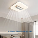 GobekUsa Bladeless Ceiling Fan Light with LED, 3 Color, 6 Speeds Silent Operation