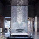 GobekUsa Crystal LED Chandelier: Luxury Staircase & Hallway Lighting Fixture