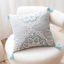 GobekUsa Ethnic Pattern Cushion Cover with Tassels 45x45cm for Cozy Home Decoration