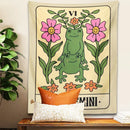 GobekUsa Gemini Frog Constellation Wall Hanging Tapestries for Boho Room Decor