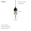 GobekUsa Children's Room Glass Pendant Light Bedrooms Bedside Chandelier Metal Dining Table Lamp