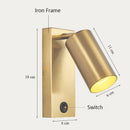 GobekUsa Black Brass LED Wall Sconce Lighting Fixture - Nordic Art Wall Lamp