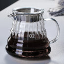 GobekUsa Glass Coffee Carafe, 600ml Pour Over Pot with Rubber Lid