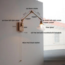 GobekUsa Brass LED Wall Light Fixture Rotatable Glass Stair Lamp