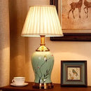 GobekUsa Chinese Ceramic Table Lamp for Living Room, Bedroom, and Study Room
