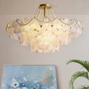 GobekUsa Leafless Crystal Chandelier: Modern French Living Room & Bedroom Lighting