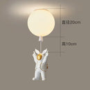 GobekUsa Astronaut Balloon Ceiling Lamp: Modern Minimalist LED Chandelier for Kids' Room