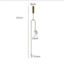 Nordic Glass Globe Pendant Light in Gold or Black