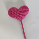 GobekUsa Heart-Shaped Crochet Flower Bouquet - Handmade Wedding Home Decor & Family Gift