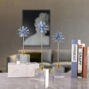GobekUsa Crystal Agate Handmade White Flower Home Decor Figurine
