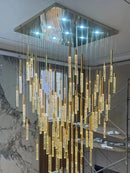 GobekUsa Large Luxury Crystal LED Chandelier for Living Room - Custom Hanging Lamps
