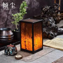 GobekUsa Hedge Stone Candle Holder: Ancient Decorative Amber Table Lamp