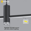 GobekUsa Adjustable LED Pendant Light in Black/Gold for Office Dining Living Room