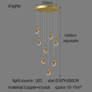GobekUsa Gourd Shaped Crystal Chandelier for Living Room & Restaurant
