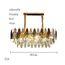 GobekUsa Crystal Chandelier Pendant Light for Living Room Bedroom Foyer