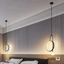 GobekUsa Gold Black Ring Glass Ball LED Pendant Chandelier