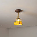 GobekUsa Glass Wood LED Ceiling Light Nordic Design for Living Room & Corridor