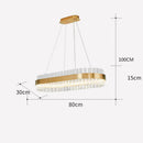 GobekUsa Crystal LED Circle Pendant Chandelier for Living Room Kitchen Decor